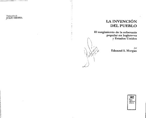 La invención del pueblo: el surgimiento de la soberanía popular en Inglaterra y Estados Unidos
