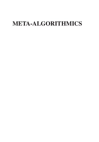 Meta-algorithmics. Patterns For Robust, Low-cost, High-quality Systems