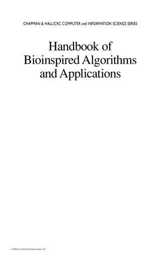Handbook of Bioinspired Algorithms and Applications