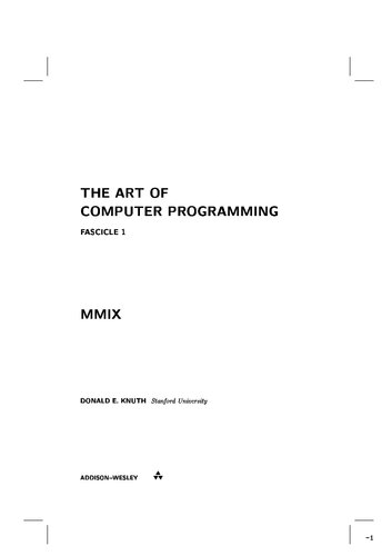The Art of Computer Programming. Fascicle 1. MMIX