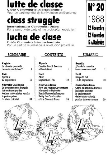 lutte de classe / class struggle / lucha de clase FRA/ENG/ESP trilingual edition #20