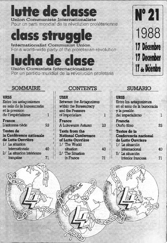 lutte de classe / class struggle / lucha de clase FRA/ENG/ESP trilingual edition #21