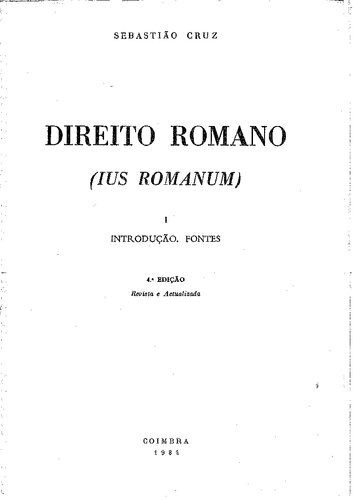 Direito romano = (Ius romanum)