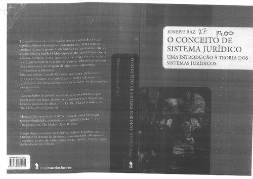O Conceito de Sistema Jurídico: Uma Introdução à Teoria dos Sistemas Jurídicos