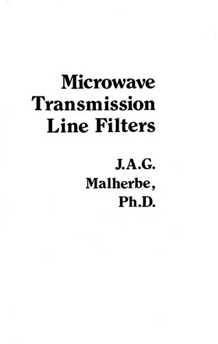 Microwave Transmission Line Filters (Artech Microwave Library)