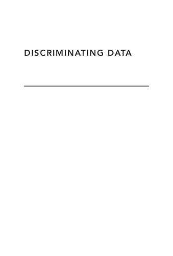 Discriminating Data: Correlation, Neighborhoods, and the New Politics of Recognition