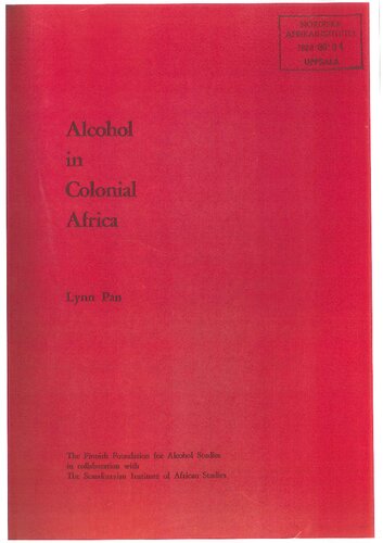 Alcohol in Colonial Africa