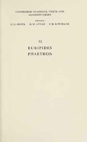 Euripides: Phaethon
