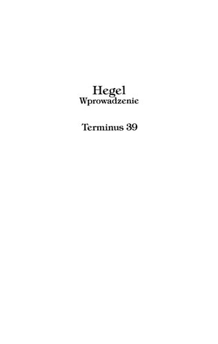 Hegel. Wprowadzenie