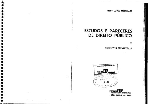 Estudos e pareceres de direito público