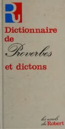 Dictionnaire de proverbes et dictons