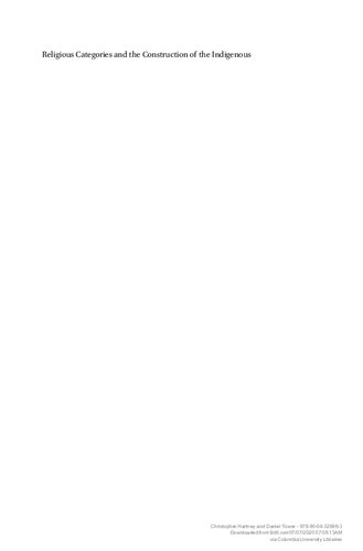 Religious Categories and the Construction of the Indigenous