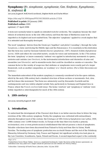 The New Grove Dictionary of Music and Musicians