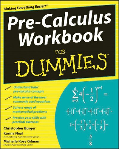 Pre-calculus workbook for dummies