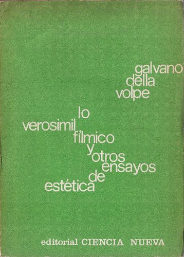 Lo verosímil fílmico y otros ensayos de estética