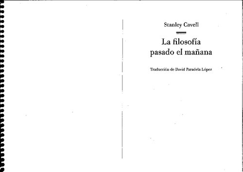 La filosofía pasado el mañana