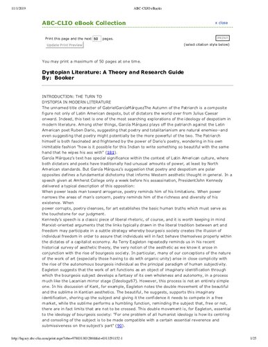 Dystopian literature : a theory and research guide