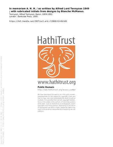 In Memoriam A. H. H.