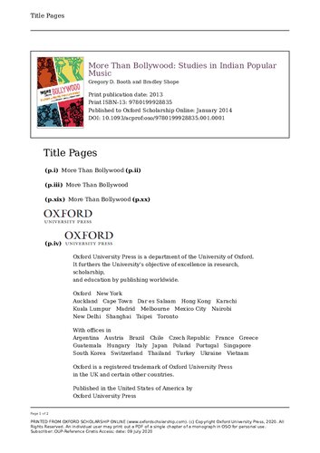 More Than Bollywood: Studies in Indian Popular Music