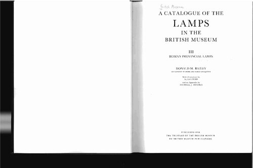 CATALOGUE OF THE LAMPS IN THE BRITISH MUSEUM, III, ROMAN PROVINCIAL LAMPS