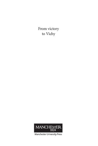 From Victory to Vichy: Veterans in Interwar France