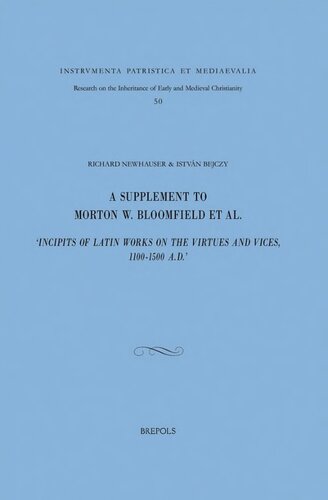 A Supplement to Morton W. Bloomfield et al., 