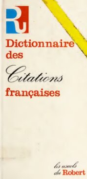 Dictionnaire de citations françaises