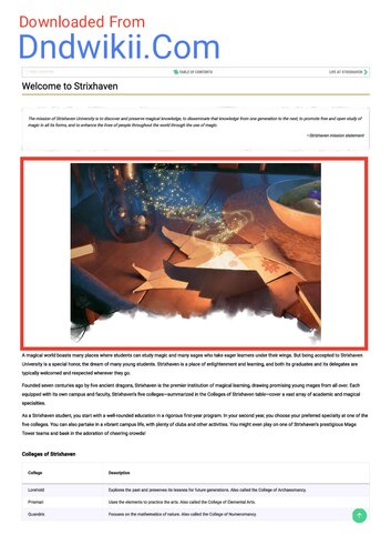 Strixhaven: Curriculum of Chaos (D&D/MTG Adventure Book) (Dungeons & Dragons)