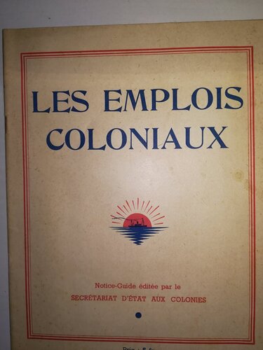 Les emplois coloniaux