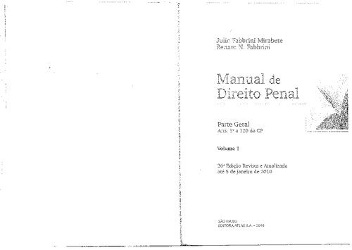 Manual De Direito Penal - Vol.1 - Parte Geral - Arts. 1¼ A 120 Do Cp
