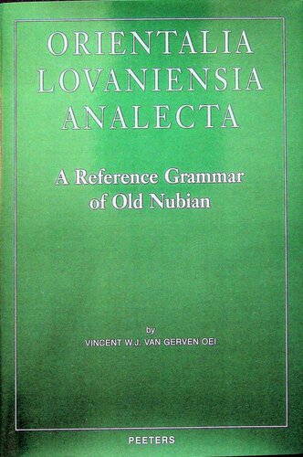 A Reference Grammar of Old Nubian