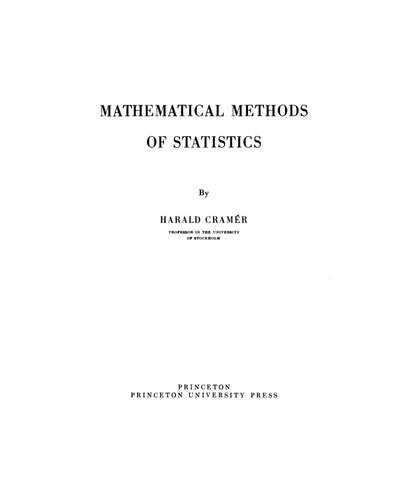Mathematical methods of statistics