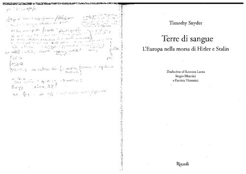 Terre di sangue. L'Europa nella morsa di Hitler e Stalin