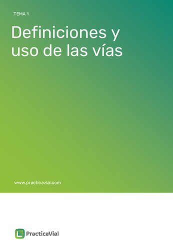 Definiciones y uso de las vías