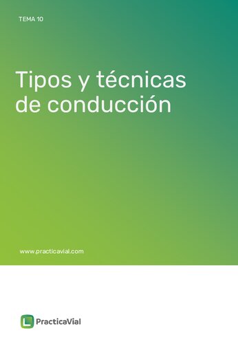Tipos y técnicas de conducción