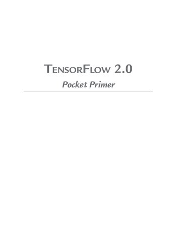 TensorFlow 2 Pocket Primer
