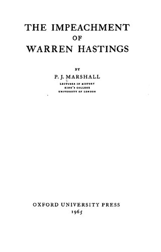 The Impeachment of Warren Hastings