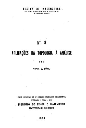 Aplicações da Topologia à Análise