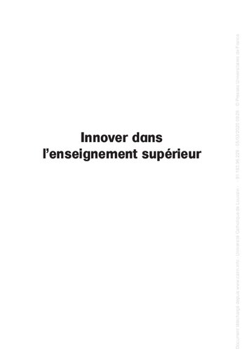 Innover dans l’enseignement supérieur