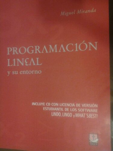 PROGRAMACION LINEAL Y SU ENTORNO
