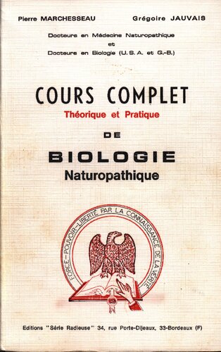 Cours complet de biologie naturopathique