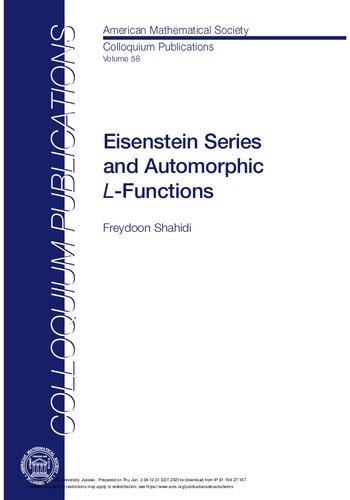 Eisenstein Series and Automorphic L-Functions
