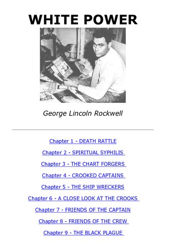 Rockwell, Lincoln - White Power