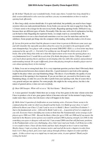 Q&A with Artur Yusupov