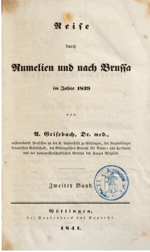 Reise durch Rumelien und nach Brussa