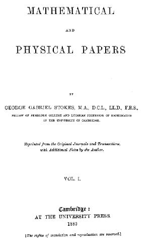 Mathematical and Physical Papers: Reprinted from the Original Journals and Transactions, with Additional Notes by the Author