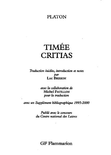 Timée; Critias