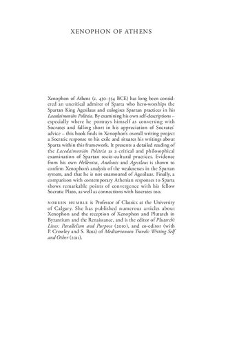 Xenophon of Athens: A Socratic on Sparta