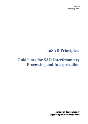 InSAR Principles: Guidelines for SAR Interferometry Processing and Interpretation