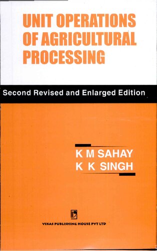 Unit Operations of Agricultural Processing